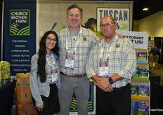 Angelic Meza, Ernst van Eeghen, and Bob Licker with Church Brothers Farms.