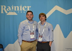 Buck Nopp and Carson Vick with Rainier Fruit.