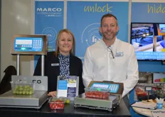 Sarah Mead and Jon Heard were at the Marco stand with their precision weighing machines.