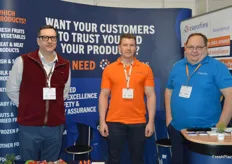 Eurofins manufacture pesticides for the fresh produce industry, they also do testing for contaminants and give advice about regulations when importing into different countries. The company has centres throughout Europe. Phil Bullock, Ali Harris and Igor Smyrov were at the stand.