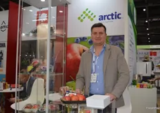 Polish company Arctic is already exporting apples and blueberries into the UK, Maruisz Ziemski was on the stand to promote them.