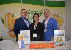 Happy Veg grow ginger and turmeric in Peru for export around the world, they have recently launched a new line of juices. Matthew Glencoe, Claire Blanchard and Cameron Mistral were on the stand.