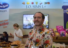 JO Sims supplies Ocean Spray with ingredients, James Cooknell was on the stand in his colourful shirt!