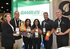Team Gambles Group of Companies proudly shows a selection of their product offering. From left to right: Rind Bristol, Marcelo Rusca, Rochelle Sardinha, Shraddha Vanga, Tom Kioussis and Jeff Hughes.