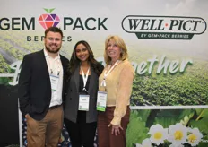 Trent Etchandy, Madu Etchandy and Michelle Deleissegues with Gem Pack Berries.