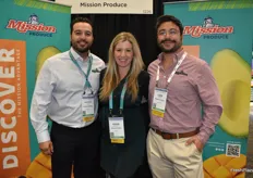Santiago Pena, Megan Berenbach and Luis Perez with Mission Produce.