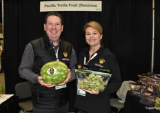 Howard Nager and Angie Eastham with Pacific Trellis Fruit. The company currently brings in melons from Mexico and while the Chilean grape season is finishing up, Pacific Trellis is getting ready for the Mexican season.