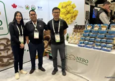 Sammy You of Nebo Mushrooms Ltd., Amando Linares of Piccioni Bros. Mushroom Farm and Frank Zhang of Nebo Mushrooms Ltd.
