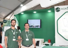 Amine Mina and Moulay Mohamed Ait Hmiddouch are representing Agridata Consulting. The company, founded in 2006 in Agadir, is behind the agricultural ERP Bee One, which now includes functions powered by AI. 