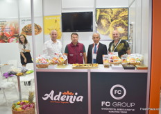 Ferhat Caglayan, a visitor, Kemal Kacmaz and Huseyin Orhun of Adenia. They currently supply their dried fruits to the Turkish market, but they would love to start exporting to Europe.