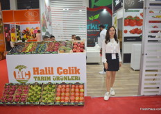 The hostess of Halil Celik, the company exports tropical fruit to Ukraine, Russia, other European markets and Asia. 