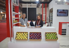 Mahneen Sohail of Anadolu Meyve. They export apples to India. As other exporters have mentioned, the logistical side of things is quite hard for them right now. 