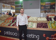 Enes Ergul of Pat & Soo. They supply potatoes, garlic and onions to the domestic market, but would love to start their export adventure.