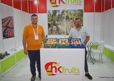Hasan Kurt and Mehmet Emin Yasar of HK Fruits. They export peaches, nectarines and apricots to Russia and European countries.