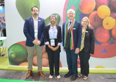 (second from right) Fhumulani Ratshitinga, the Fruit South Africa CEO with the Fresh Produce Exporters Forum team, Werner van Rooyen (right) Anton Kruger, CEO (second from right) and Marletta Kellerman (right).
