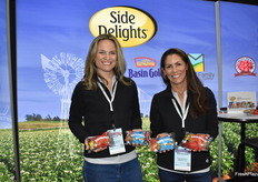 Kathy Michael Sponheim and Kathleen Triou with The Fresh Solutions Network. They proudly show Amazables!, a new convenient potato product. 