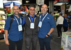 Ricardo Roggiero, Ian Vega, and Jose Roggiero with Freshway Produce are walking the floor. 