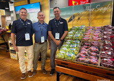 Grapes, grapes and more grapes at the Sunview Marketing International booth. L-R: Peter Arellanes, Phil Gruszka, Tennison Hoofard.