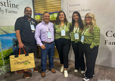 Baha Sadduk of Markon Cooperative, Inc. visits Tony Ojeda, Carmen Placensia, Natalie Macedo and Tami Gutierrez at the Coastline Family Farms booth.