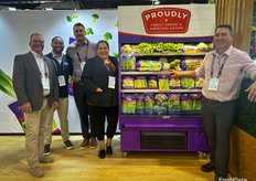 Shane Williams, Ciaran Costa, Derek Eager, Wendy Perez, and Stan Otremba show off Bonipak Produce’s assortment of vegetables.