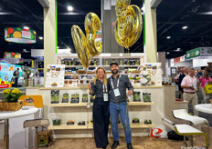 Crystal Valley Foods celebrated their 30th anniversary at the show. Pictured are Katiana Valdes and Philip Rodriguez.