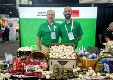 Garlic, garlic and more garlic at Christopher Ranch LLC’s booth with Anthony DeAngelis and Justin Guibert.