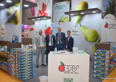 From left to right: Didier Lepoutre (BelOrta), Thomas Simillion and Marc Evrard of Belgian Vruit Valley and Laurent de Smedt.