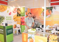 Adam Chin, general manager of Desserts Kingdom, from Taiwan. The company exports fresh and frozen fruit grown in Taiwan to Hong Kong, Singapore, Vietnam, Malaysia and China. Adam says he is interested in growing in the Middle Eastern market through Dubai.