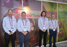 Nick Featherstone, Tony Coad, Charles Thorne and Ian McTavish at the Reid Cherries stand.