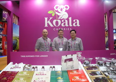 Craig Boulton, Michael Rouget and Chris Chen at Koala Cherries. Last season was good but had challenging weather conditions.