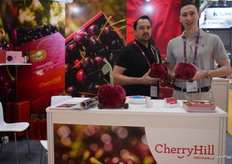Nicholas Flesser and Jacob Bragg at Cherry Hill Orchards, looking forward to the new season which starts in October.