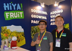 Paul Xiong and Bruce Liu at HiYA FRUiT. The company has recently opened an office in  Shanghai. They also source Chinese blueberries and Thai durian for the Chinese market.