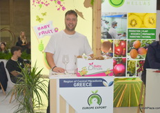 Apostolos Tsinoglou, owner of Europe Export. The company was promoting their kiwi brand 'Baby fruit'