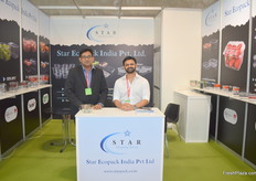 Ashhish Ganeriwala and Tejas Parekh of Star Ecopack India. They export their plastic packaging globally, but their largest markets are in Spain and Brazil.