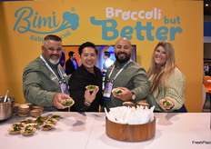 Promoting Bimi Broccoli are Jeff Watkins, Chef Thai Dang, Cesar Soto, and Alicia Suits with Sakata Seed America.