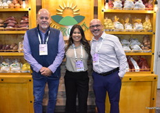 Patrick Raymond, Valeria Cuenga, and Aaron Leeming with Liv Organic Produce.
