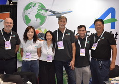 The team of Able Freight. From left to right: Gary Bull, Myungsil (Yoo) Francis, Maria dela Rosa, Chris Doss, Axel Perez and Scott Kawasaki.