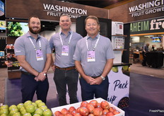 Broc Arndt, Jason Fonfara, and Steve Smith with Washington Fruit Growers.