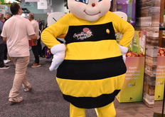 Lots of mascots on the show floor this year. The bee promotes SugarBee apples.