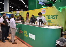 It’s busy at the avocado toast bar from Avocados From Mexico.