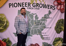 Stewart Mann with Pioneer Growers.