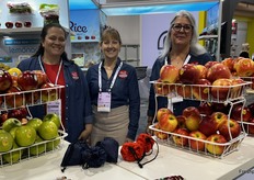 Alexandra Roberts, Jill Hughey and Brenda Briggs all of Rice Fruit Co.