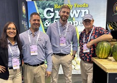 Watermelons are front and center at Eagle Eye Produce's booth.