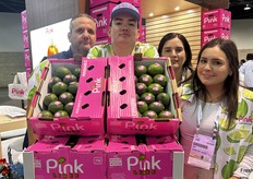 Rudy Uresti and family at the Pink By Jade booth.