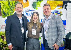 The Duda Farm Fresh Foods team includes (L-R) Alan Ediger, Samantha Duda and Steve Bindas.