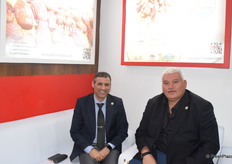 Ramadan Elsayyad, commercial manager at Palm Hills Dates, with his client, Ahmet Ahyen, a dates importer from Turkey.