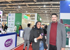 Zeinab Mohammed and Abdallah Dwidar from Al Solimania, Egyptian citrus exporting company.