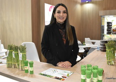 Rocio Aguilar with Altar Produce.