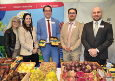Sybille Friedrich, Melissa Hartmann de Barros, Lorenz Hartmann de Barros, Safet Shevket, and Rafael Dammert Schreier with HLB Tropical Food from Germany and HLB Specialties from the USA.