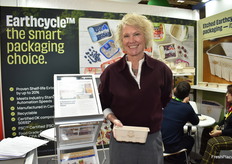 Shannon Boase with CKF shows Etched Earthcycle packaging, one of the latest developments of the company.